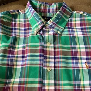 Ralph Lauren LS Green Plaid XL